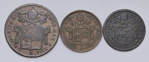 Papal coins - Gregory XVI (1831-1846) Lot of three coins ...