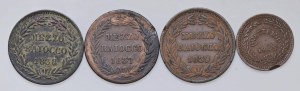 Papal coins - Gregory XVI (1831-1846) Lot of four mon...