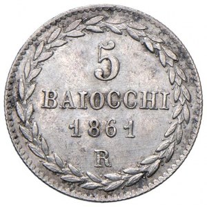 Papal coins - Pio IX (1846-1870) 5 Baiocchi 1861 A. XVI - N...