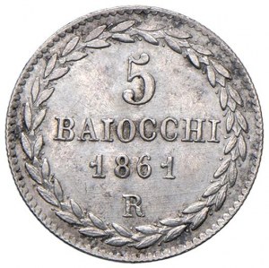 Papal coins - Pius IX (1846-1870) 5 Baiocchi 1861 A. XVI - N...