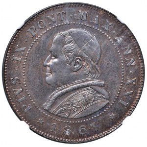 Papal coins - Pio IX (1846-1878) 2 Soldi 1867 A. XXI - Nomi...
