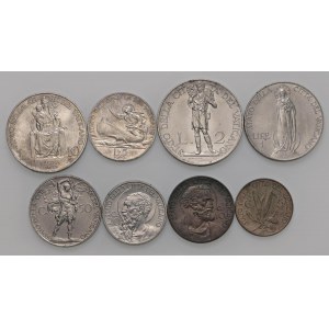 Papal coins - Pio XI (1922-1939) 10, 5, 2 e una Lira, 50, 2...