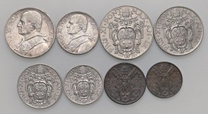 Papal coins - Pius XI (1922-1939) 10, 5, 2 and one Lira, 50, 2...
