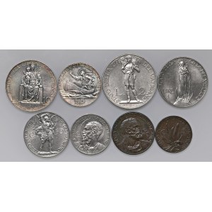 Papal coins - Pio XI (1922-1939) 10, 5, 2 e una Lira, 50, 2...