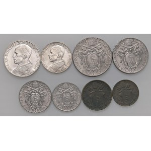 Papal coins - Pius XII (1939-1958) 10, 5, 2 and one Lira, 50, ...