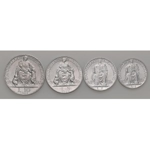 Papal coins - Pio XII (1939-1958) 10, 5, 2 e una Lira 1949 ...