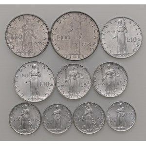 Papal coins - Pio XII (1939-1958) Lotto di dieci monete com...