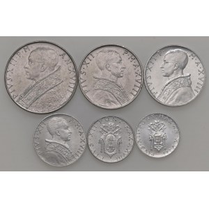 Papal coins - Pio XII (1939-1958) Lotto di sei monete come ...