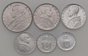 Papal coins - Pius XII (1939-1958) Lot of six coins as ...
