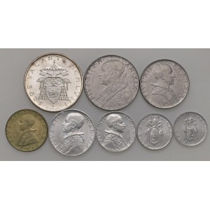 Papal coins - Pius XII (1939-1958) Lot of eight coins as...