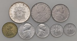 Papal coins - Pius XII (1939-1958) Lot of eight coins as...