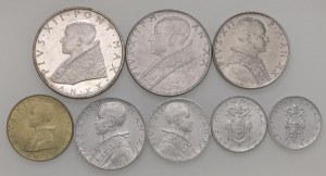 Papal coins - Pius XII (1939-1958) Lot of eight coins as...