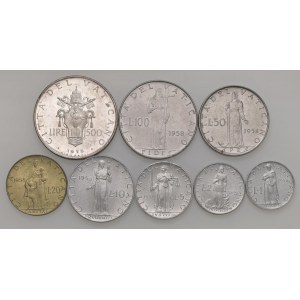 Papal coins - Pio XII (1939-1958) Lotto di otto monete come...
