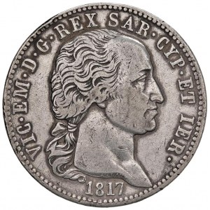 Savoy Coins - Vittorio Emanuele I (1814-1821) 5 Lire 1817 -...