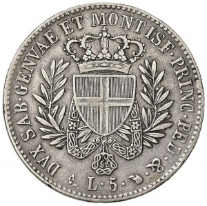 Savoy Coins - Vittorio Emanuele I (1814-1821) 5 Lire 1821 -...