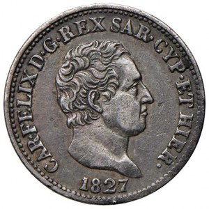 Savoy Coins - Carlo Felice (1821-1831) 50 Centesimi 1827 G ...