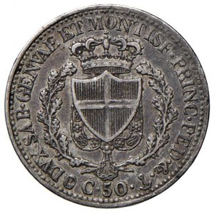 Savoy Coins - Carlo Felice (1821-1831) 50 Centesimi 1827 G ...