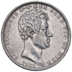 Savoy Coins - Carlo Alberto (1831-1849) 5 Lire 1836 G - Nom...