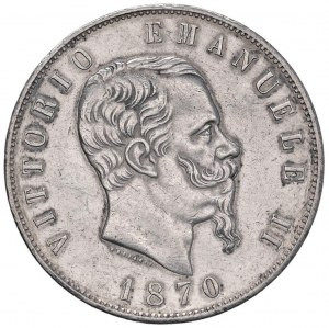 Savoy Coins - Victor Emmanuel II (1861-1878) 5 Lire 1870 ...