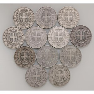 Savoy Coins - Vittorio Emanuele II (1861-1878) Lotto di dod...