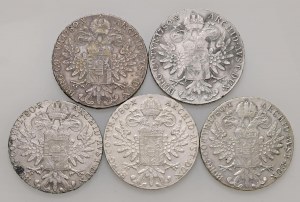 Savoy Coins - Lot of 5 1780 thalers as pictured. For examination...