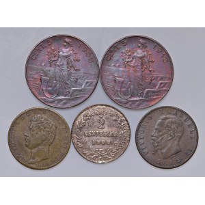 Savoy Coins - Lotto di cinque falsi come da foto. Da esamin...