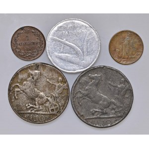 Savoy Coins - Lotto di cinque falsi come da foto. Da esamin...