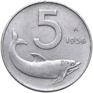 Italian Republic - Italian Republic - 5 Lire 1956 - IT...