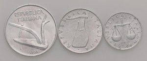 Italian Republic - Italian Republic - 10, 5 and Lira 1951 - Lot...