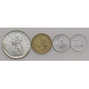 Italian Republic - Repubblica Italiana - 500, 20, 2 e Lira 1959 ...