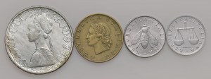 Italian Republic - Italian Republic - 500, 20, 2 and Lira 1959 ...