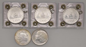 Italian Republic - Republic of Italy - Lot of 5 coins of 50...