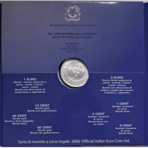 Talianska republika - Talianska republika - 2006 sada mincí vo ver...