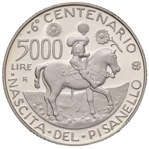 Italian Republic - Repubblica italiana - 5.000 lire 1995 Pisanel...