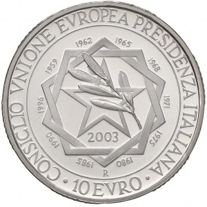 Italian Republic - Italian Republic - 10 Euro 2003 Council ...
