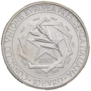 Italian Republic - Italian Republic - 10 Euro 2003 Council ...