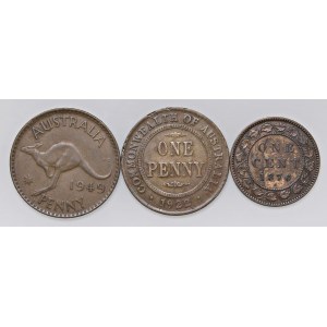 Foreign coins - AUSTRALIA Lotto di tre monete in CU come da f...