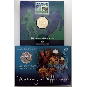 Foreign coins - AUSTRALIA Lotto di 3 confezioni: set di 3 mon...