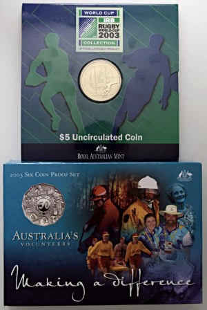 Foreign coins - AUSTRALIA Lot of 3 packs: set of 3 mon...