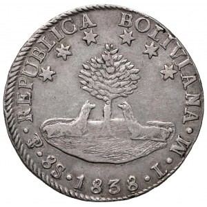 Foreign coins - BOLIVIA 8 Soles 1838 - KM 97 AG (g 26,72) Col...
