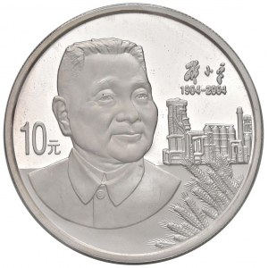 Foreign coins - CINA 10 Yuan 2004 100th Anniversary of Deng X...