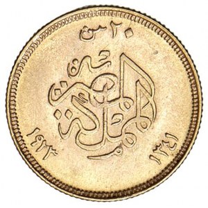 Foreign coins - EGITTO Ahmed Fuad I (1922-1936) 20 Qirsh 1341...