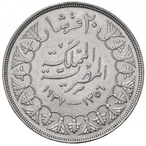 Foreign coins - EGITTO Farouk I (1936-1952) 20 Piastres 1356 ...