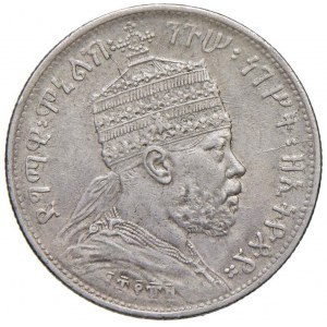 Foreign coins - ETIOPIA Menelik II (1889-1913) Quarto di Birr...