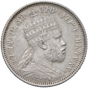 Foreign coins - ETHIOPIA Menelik II (1889-1913) Quarter Birr...