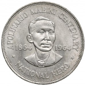 Foreign coins - FILIPPINE Peso 1965 - KM 194 AG (g 26,72)...