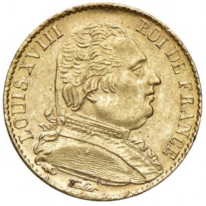 Foreign coins - FRANCIA Luigi XVIII (1814-1824) 20 Franchi 18...