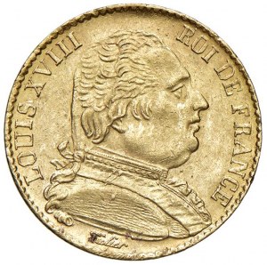 Foreign coins - FRANCE Louis XVIII (1814-1824) 20 Francs 18...