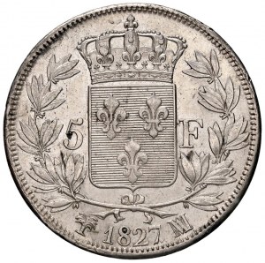 Foreign coins - FRANCE Charles X (1824-1830) 5 Francs 1827 MA...