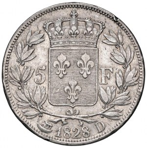 Foreign coins - FRANCE Charles X (1824-1830) 5 Francs 1828 D ...